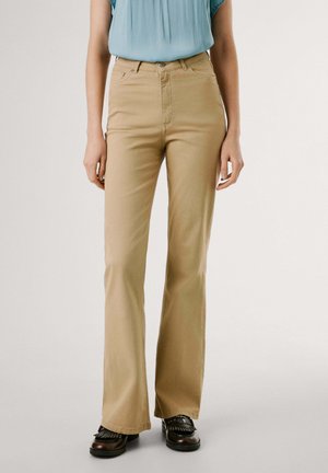 HIGH WAIST WILLA - Jean flare - stone beige