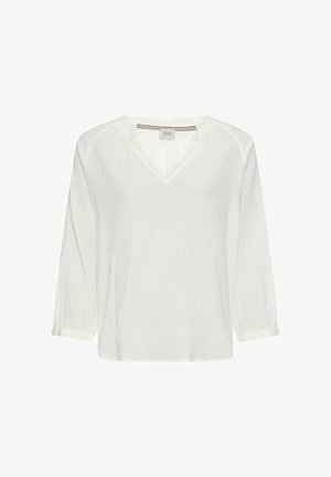 camel active, OVERSIZE-BLUSE MIT STEHKRAGEN - Blouse - milkwhite