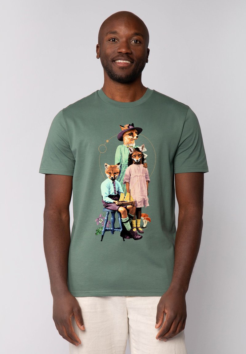 watapparel FANCY FOX - T-shirt print - green bay