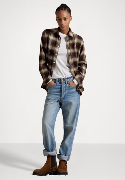 Polo Ralph Lauren RELAXED FIT PLAID COTTON SHIRT - Πουκαμίσα με κουμπιά - brown/cream multi