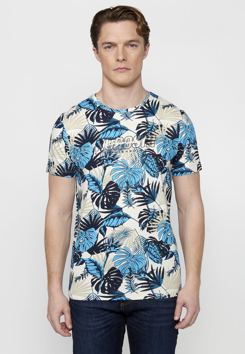 Koroshi SHORT SLEEVE - Apdrukāts T-krekls - azul   blue