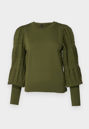 ONLY ONLMELITA O NECK - Jersey de punto - winter moss