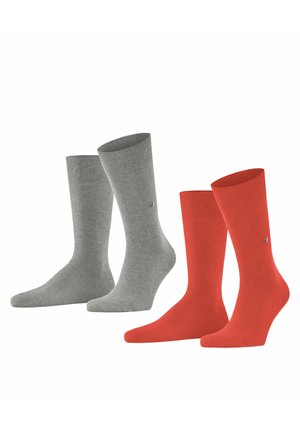 Burlington Chaussettes Homme Clyde - Motif Argyle Fantaisie Coton Bio Respirant - 1 Paire Renforcée Couture Plate