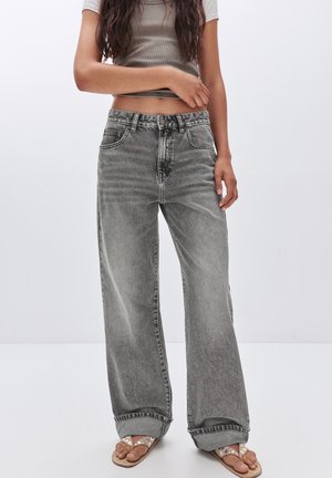 WITH TURN-HEMS - Jeans a sigaretta - grey