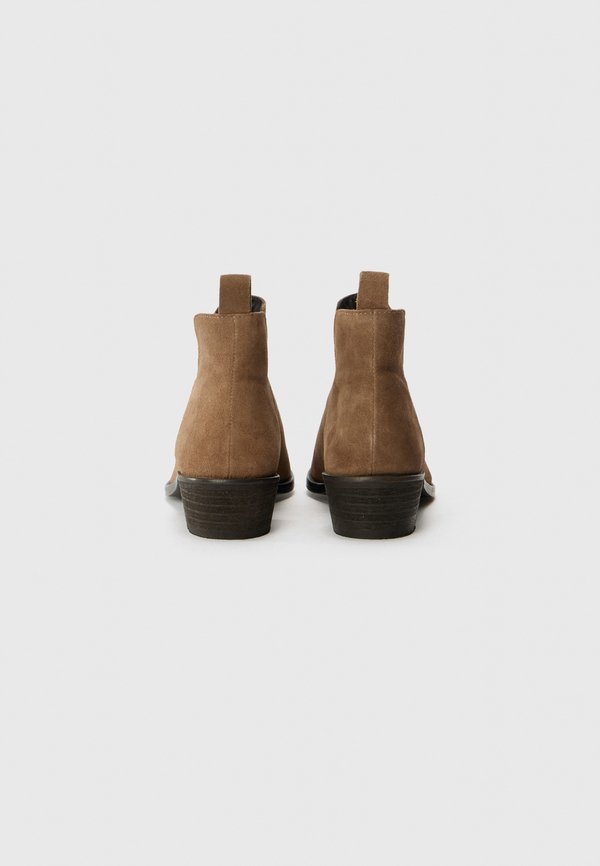 LEATHER - Cowboy/biker ankle boot - taupe4