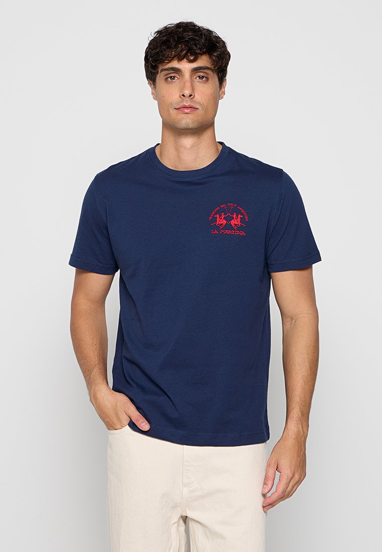 LA MARTINA T-shirt basic donkerblauw