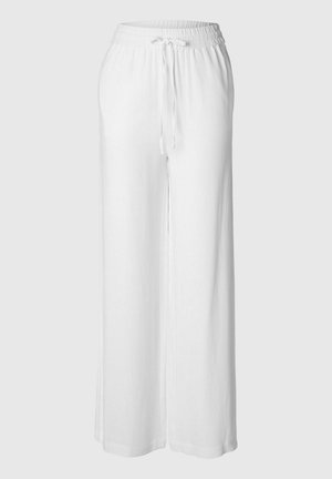 Selected Femme SLFVIVA-GULIA HW LONG NOOS - Pantaloni - snow white