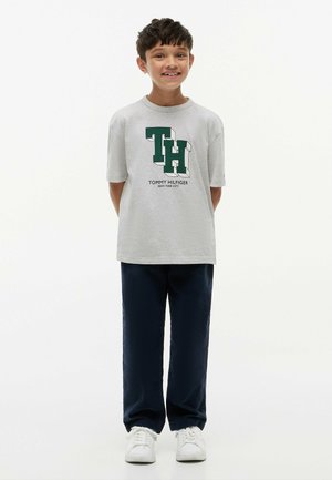 Tommy Hilfiger, TOMMY HILFIGER VARSITY LOGO JERSEY T-SHIRT - T-shirt con stampa - heather grey