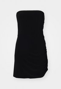 STRAPLESS SIDE DRAPE PICKLEBALL DRESS - Jerseyklänning - black