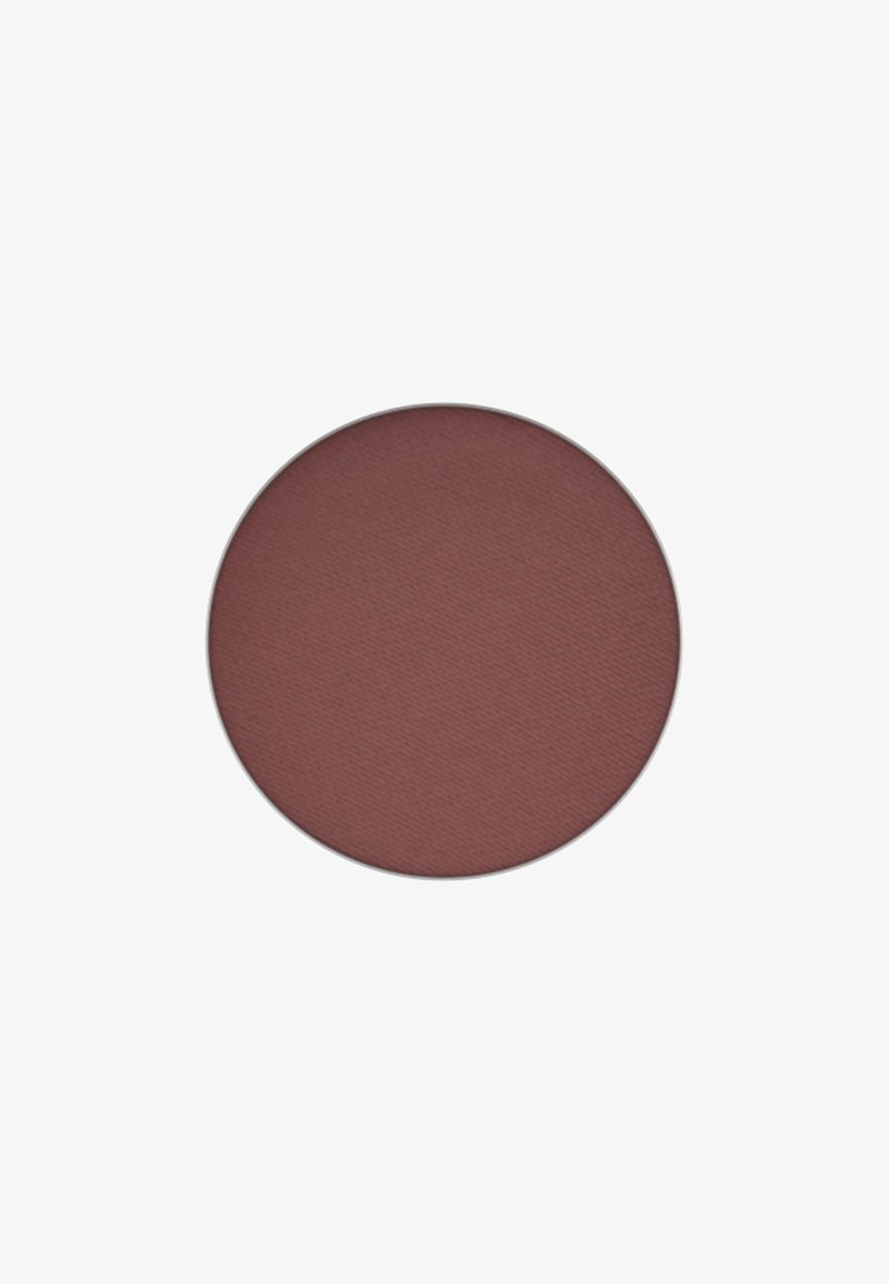 Ronde bluspan in een gedempte mauve kleur, met een gestructureerde afwerking, op een eenvoudige witte achtergrond.