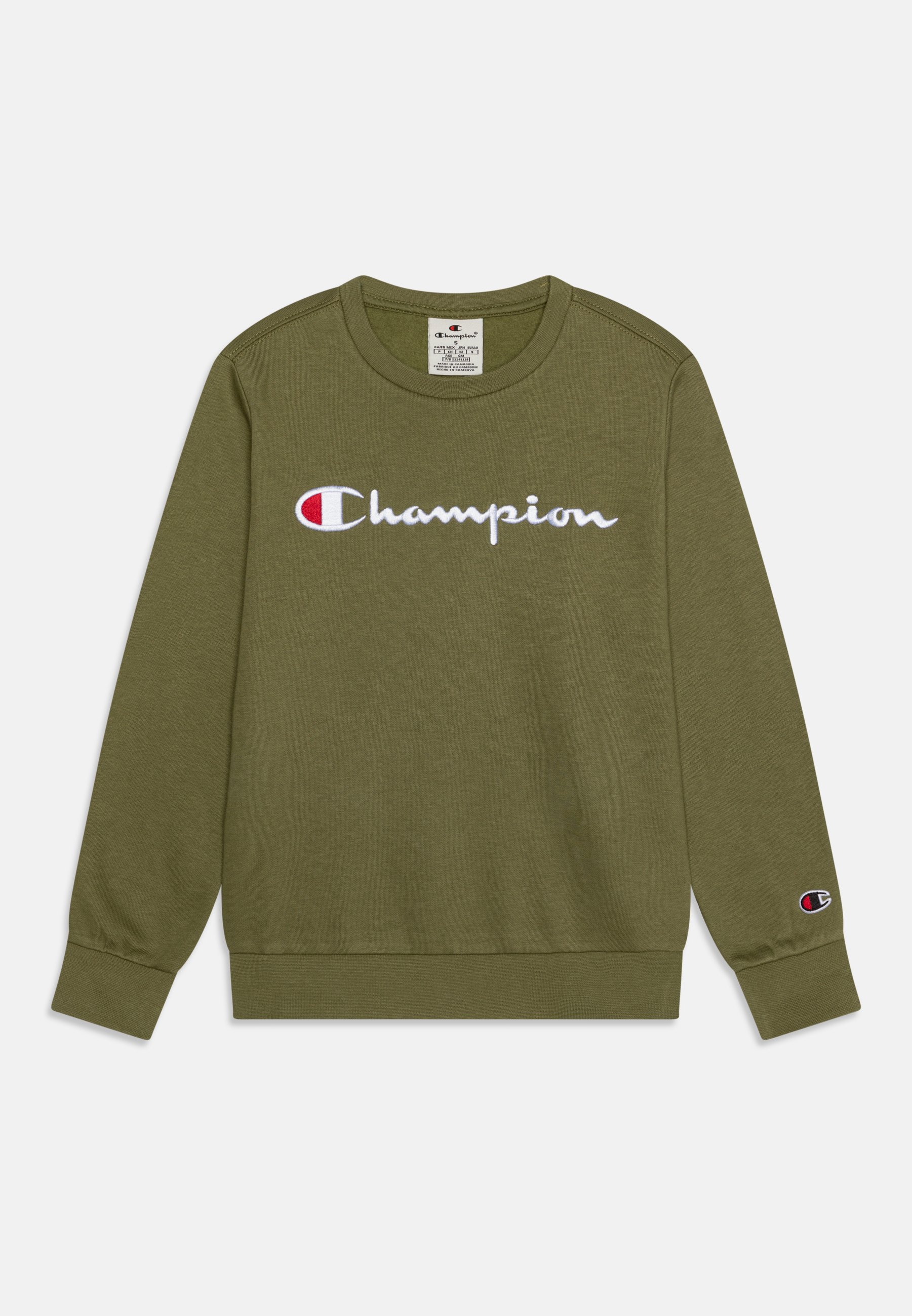 Champion ICONS CREWNECK CONTRAST LOGO UNISEX Sweatshirt green