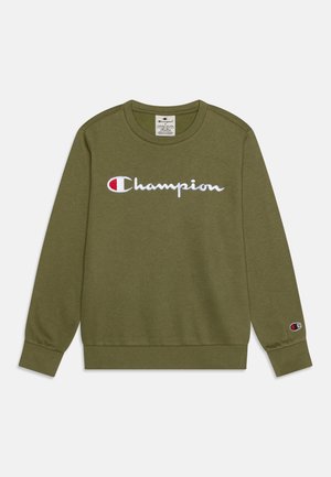 Champion ICONS CREWNECK CONTRAST LOGO UNISEX - Sudadera - green