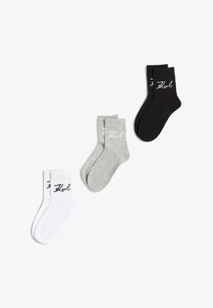 KARL LAGERFELD, SIGNATURE (PACK OF 3) - Calze - black-grey-white