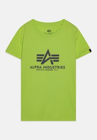 Alpha Industries BASIC KIDS TEENS UNISEX - Triko s potiskem - hornet green