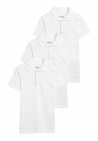 3PK STAIN RESIST SLIM FIT SCHOOL - Polotričko - white