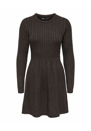 ONLFIA CABLE  NOOS - Strikket kjole - chocolate torte