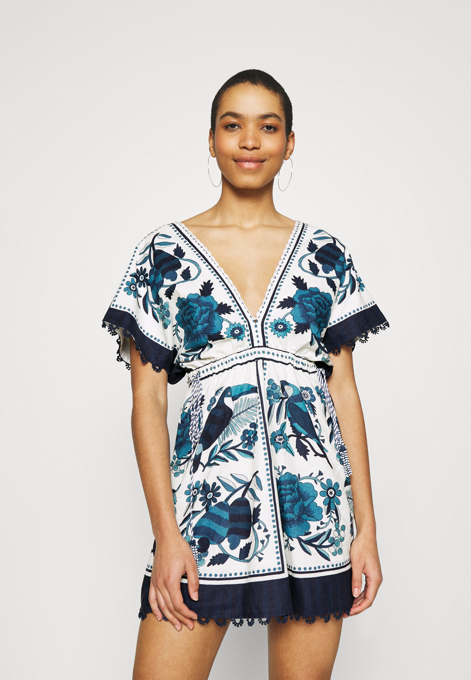 Farm Rio TROPICAL TILES MINI DRESS 