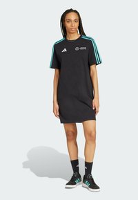 adidas Originals - MERCEDES - AMG PETRONAS FORMULA ONE TEAM DNA WOMEN - Jersey dress - black   white Thumbnail Image 1