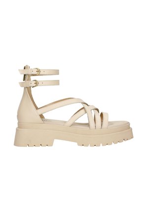 Sandalen met plateauzool - beige