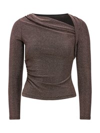 ROMA GLITTER - Pitkähihainen paita - dark bronze