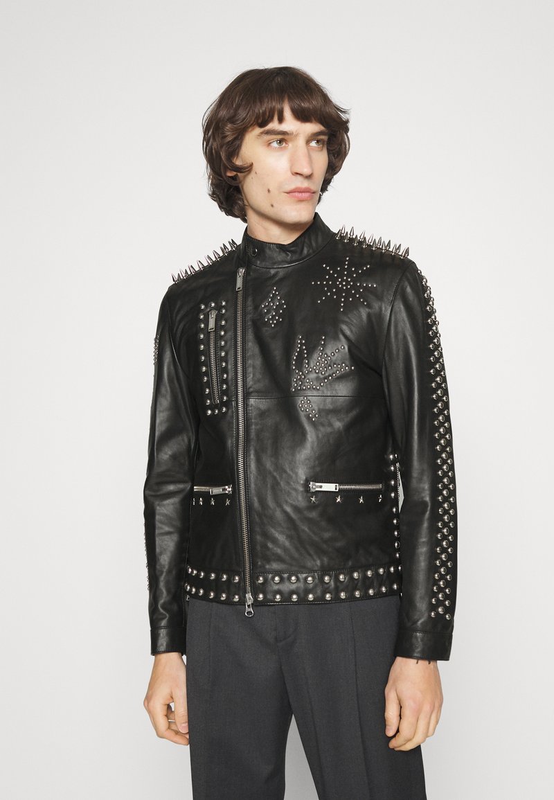 Iceberg GIUBBOTTO Leather jacket nero/black Zalando.co.uk