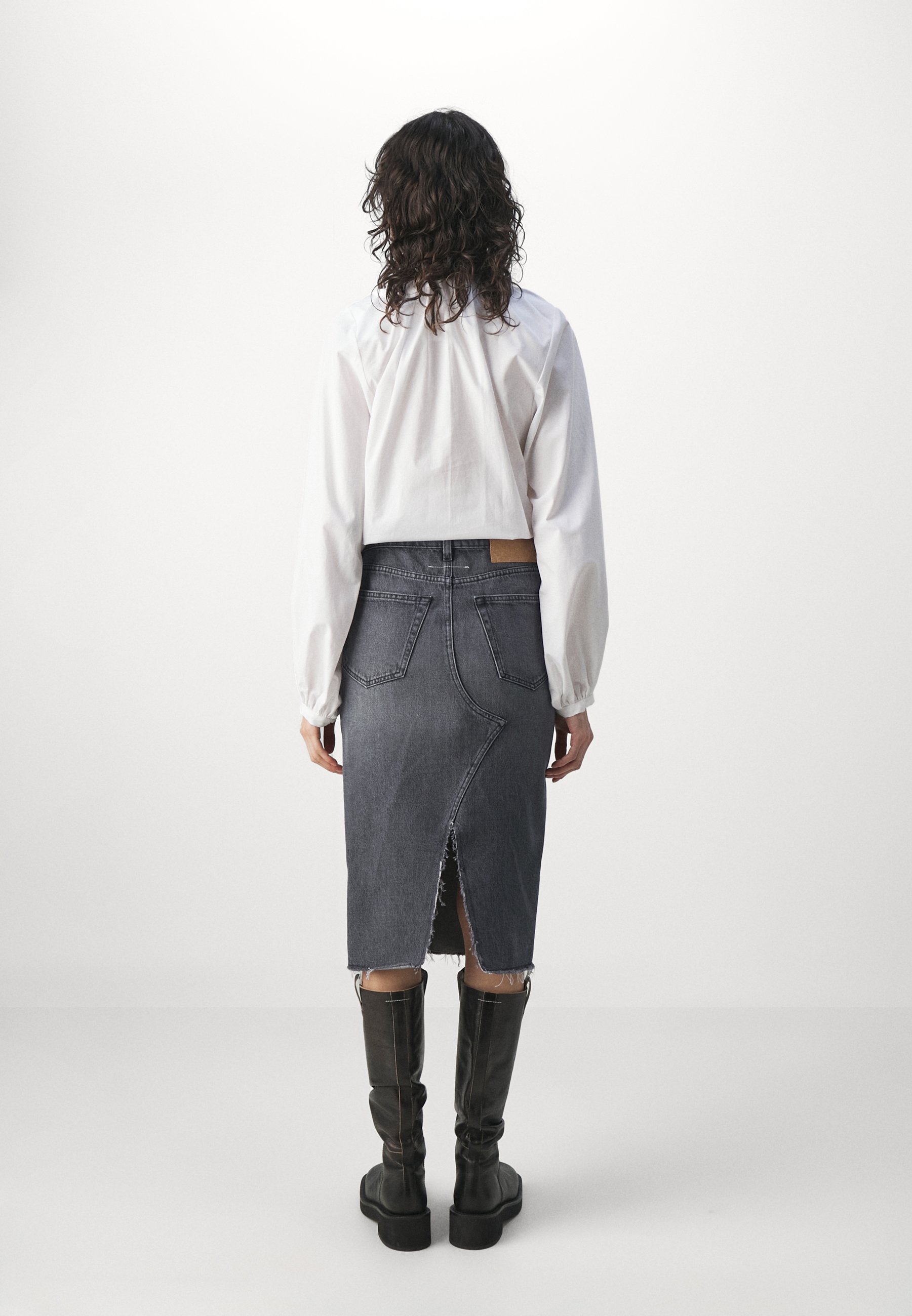 MM6 Maison Margiela MIDI SKIRT - Jeansrock - grey/grau - Zalando