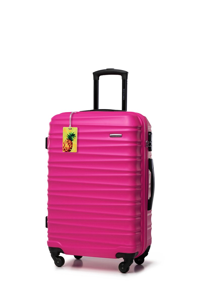 WITTCHEN MEDIUM SUITCASE WITH LUGGAGE TAG FROM ABS - Wheeled suitcase - pink