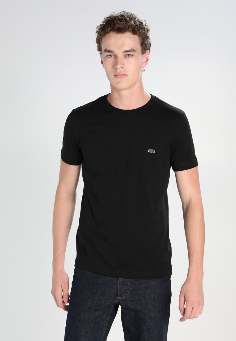 Lacoste T Shirt Basique Black Noir Zalando Fr