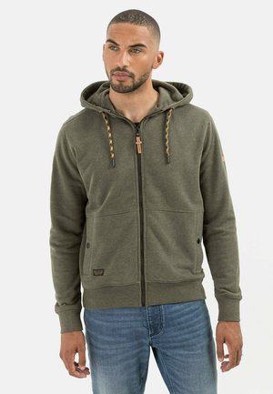 Sweater met rits - olive brown