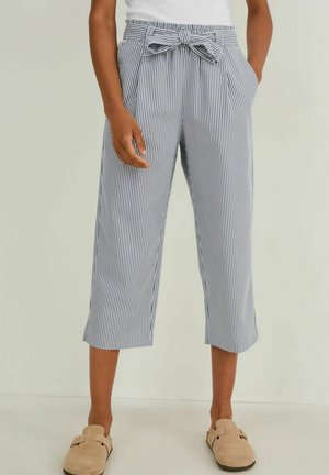 Trousers - dunkelblau weiß