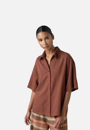 Calzedonia SHORT-SLEEVED - Hemdbluse - brown