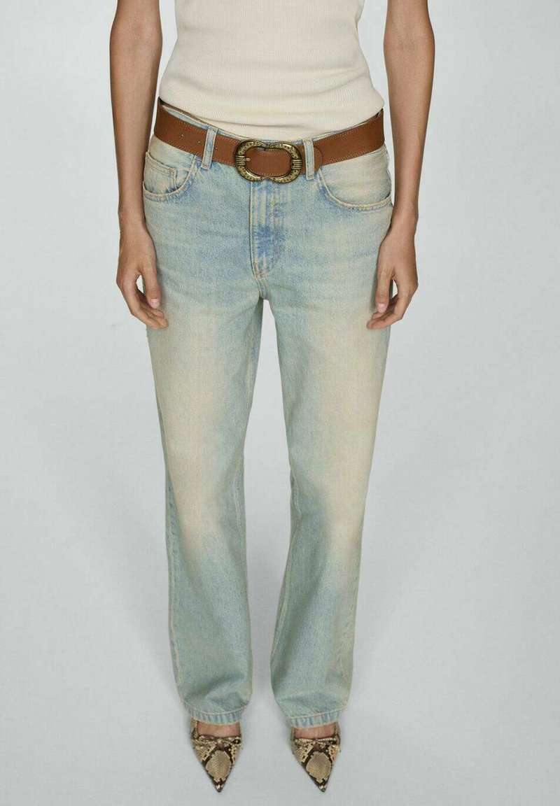 Mango Džíny Relaxed Fit - light blue