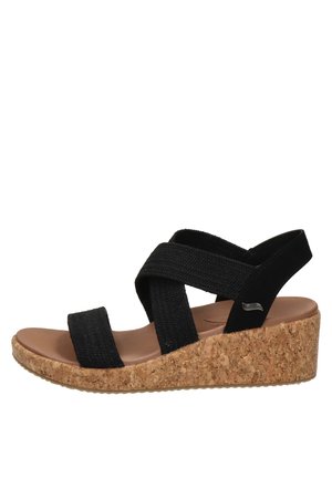 Skechers ARCH FIT BERVERLEE - LOVE STAYS - Sandalen met sleehak - zwart
