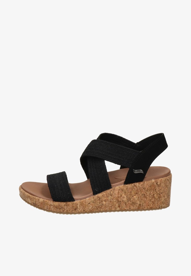 Skechers ARCH FIT BERVERLEE - LOVE STAYS - Sandales compensées - zwart