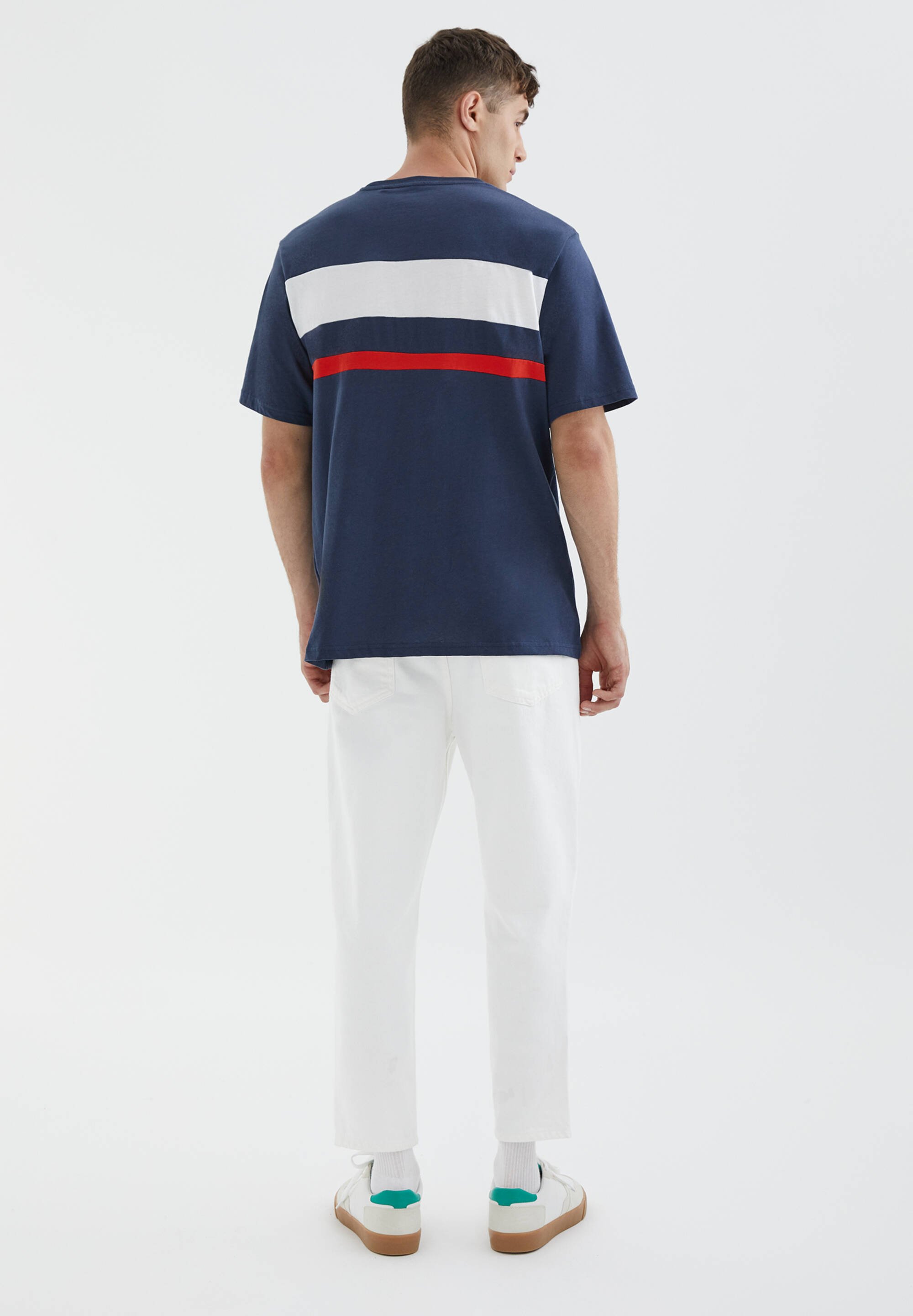 Herren DOPPELTEM COLOUR-BLOCK - T-Shirt print Herren DOPPELTEM COLOUR-BLOCK - T-Shirt print