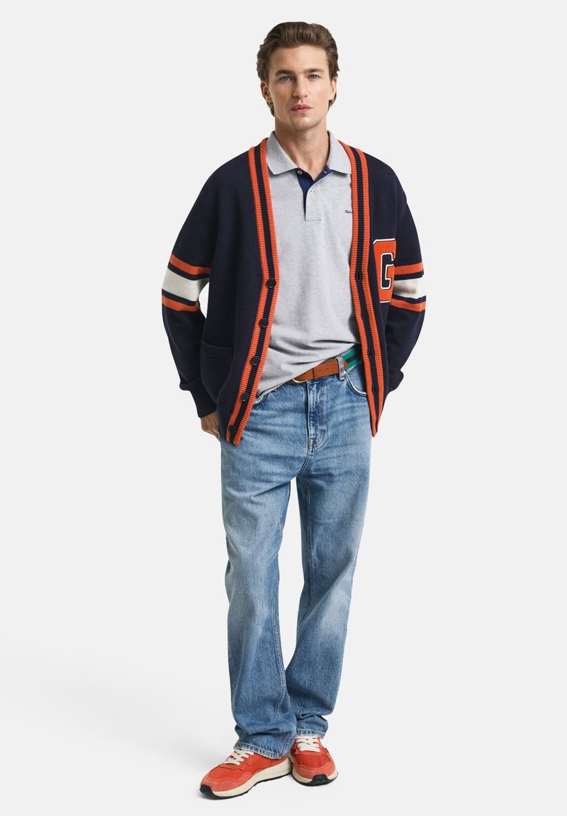 GANT CONTRAST RUGGER - Polotričko - grey melange