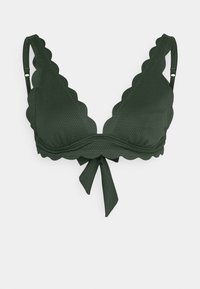 Hunkemöller SCALLOP TRIANGLE - Parte de cima de biquíni - green