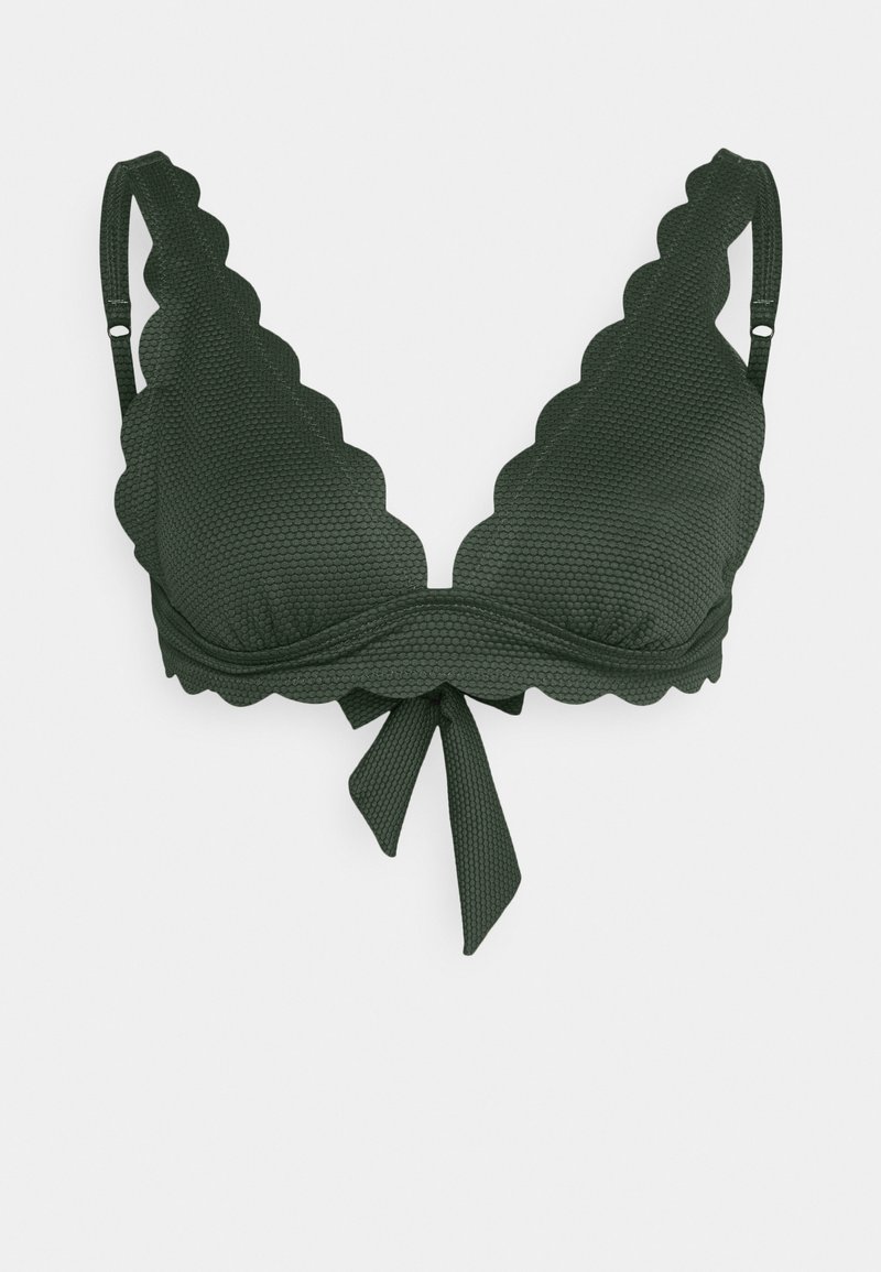 Damen Bikinis | Hunkemöller SCALLOP TRIANGLE Bikini-Top green/grün - NE15412 Damen Bikinis | Hunkemöller SCALLOP TRIANGLE Bikini-Top green/grün - NE15412