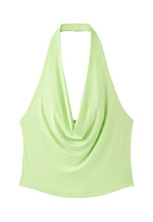 Stradivarius, DRAPED HALTER TOP - Débardeur - green