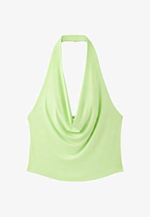 Stradivarius, DRAPED HALTER TOP - Débardeur - green