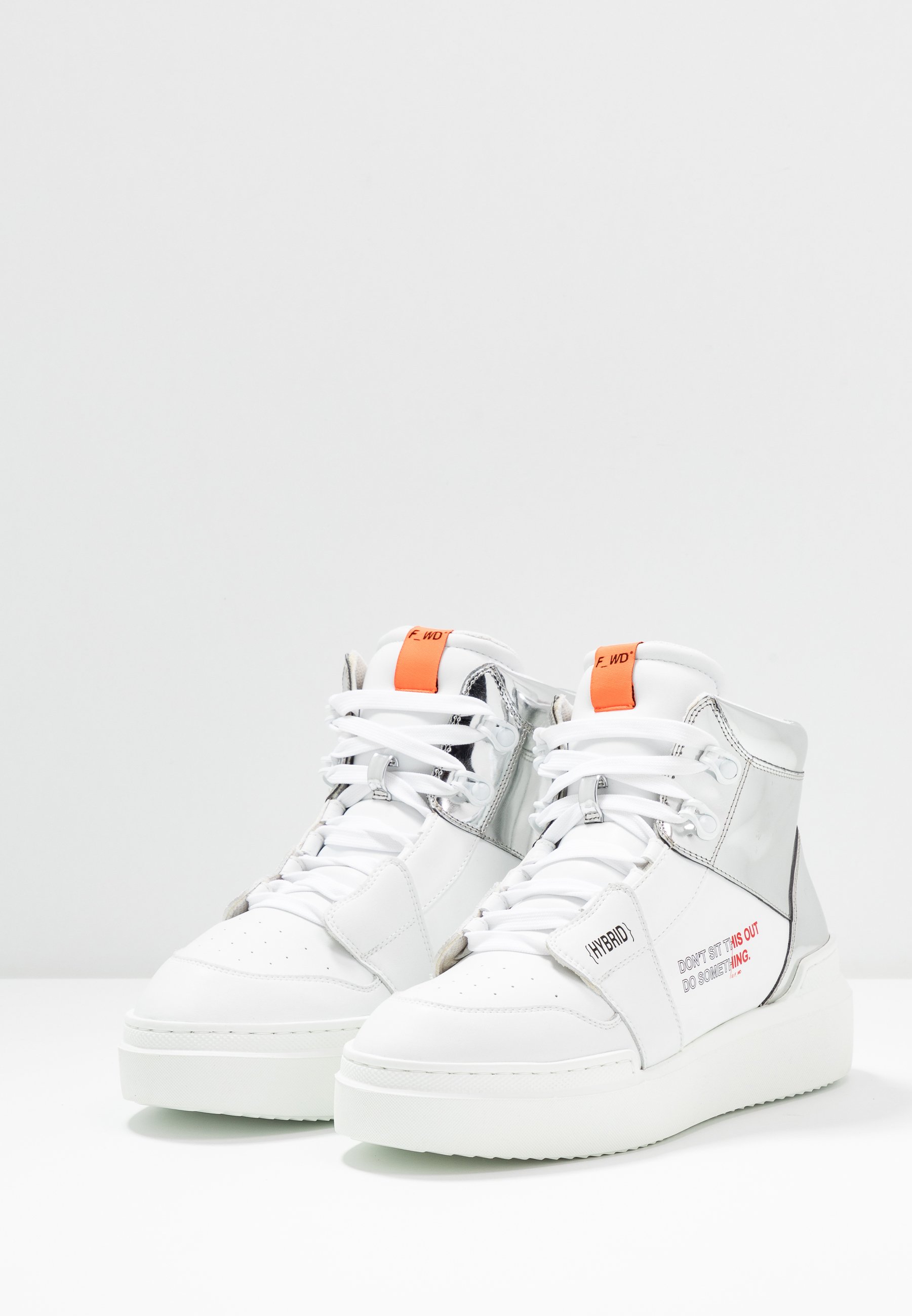 F_WD Høye joggesko whitesilver Zalando.no F_WD Høye joggesko whitesilver Zalando.no
