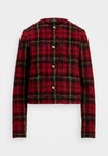 PLAID MOHAIR CROPPED JACKET - Bleizeris - red/black/yellow multi