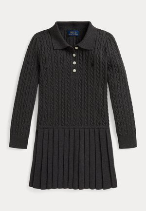 MINI CABLE POLO SWEATER DRESS - Haljina s naramenicama - windsor heather