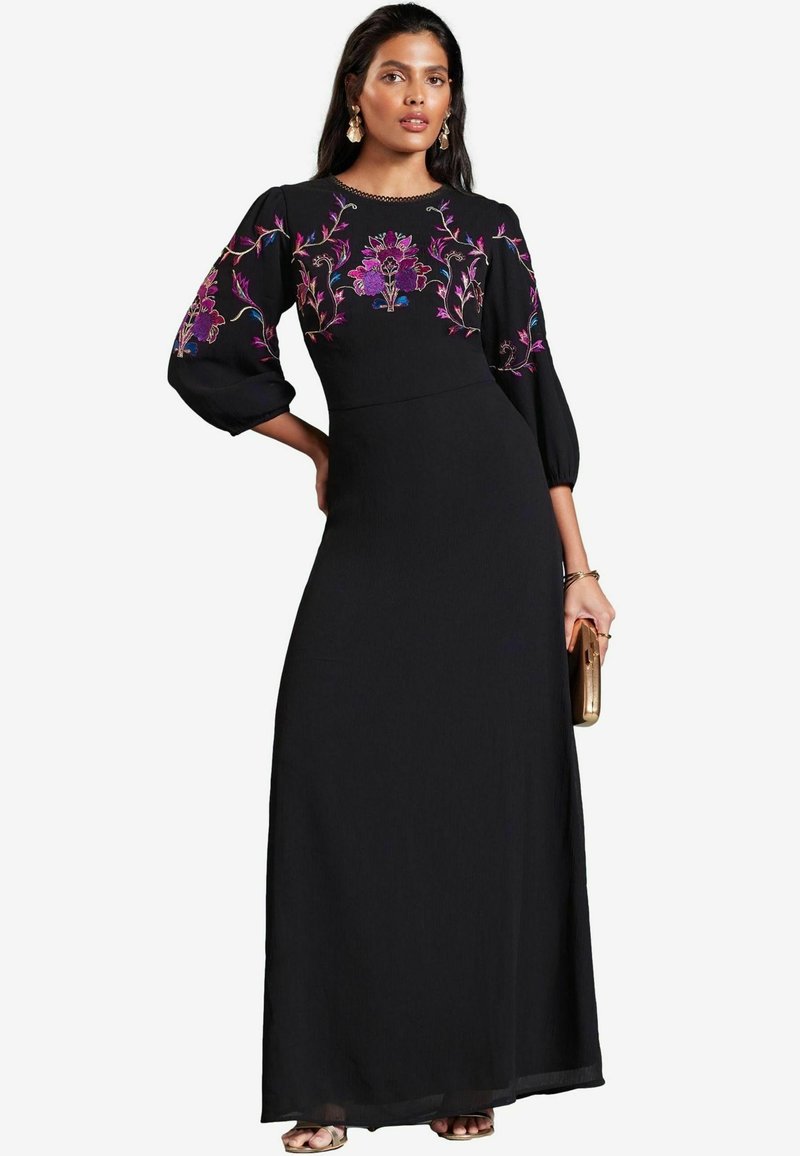 Black/Print Roses Casual Long Sleeve Shirt 44111 main image 1