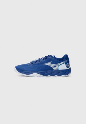 Mizuno WAVE ENFORCE COURT CLAY - Clay court tennis shoes - bellwether blue/white/fjord blue