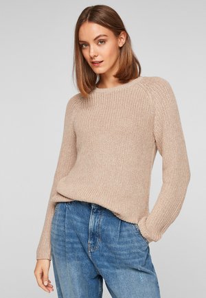 Strickpullover - beige melange