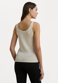 Lauren Ralph Lauren Rib Knit Linen Blend Sweater Tank Top - Top - mascarpone cream