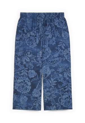 Fiorella Rubino, PANTALONI CROPPED CON STAMPA - Pantaloni - blu