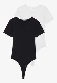 2 PACK - T-shirt basique - black/white