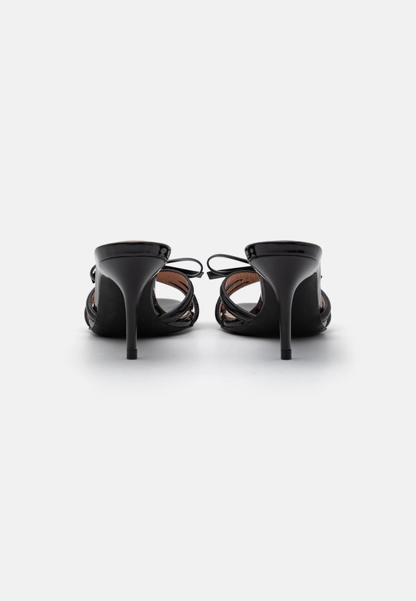 SLEEK BOW - Heeled mules - nero4